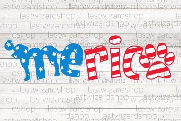 American Flag Paw Print Svg, Graphics & Crafts