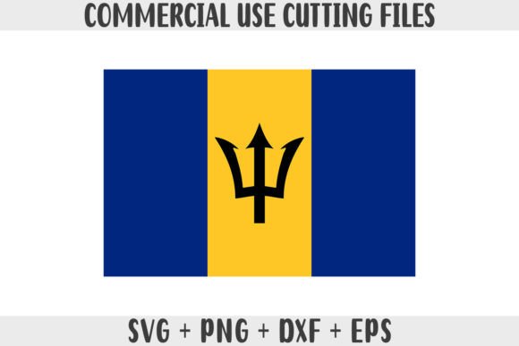 Barbados Flag SVG Original Colors