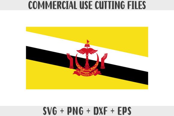 Brunei Flag SVG Original Colors for Graphics and Crafts