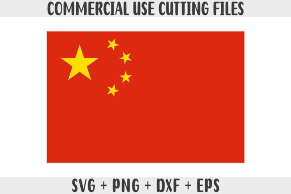 China Flag SVG Original Colors Graphics and Crafts