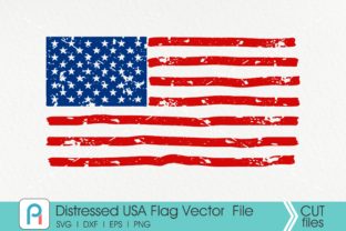 Distressed American Flag, USA Flag: Graphics and Crafts