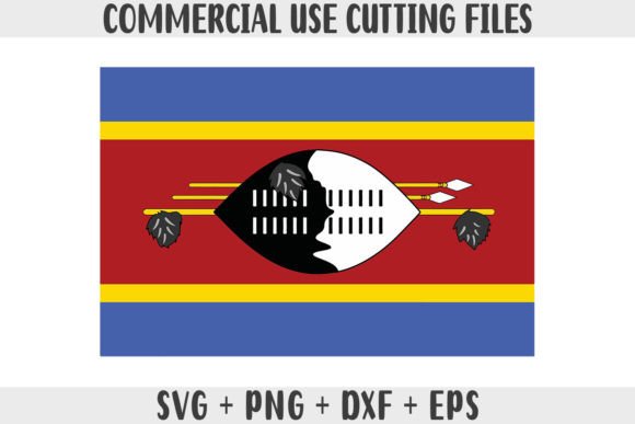 Eswatini Flag SVG Original Colors Graphics & Crafts