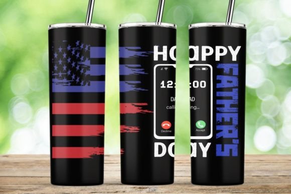 Happy Father's Day American Flag Tumbler