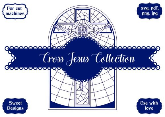 Jesus on the Cross Flag Graphics and Crafts