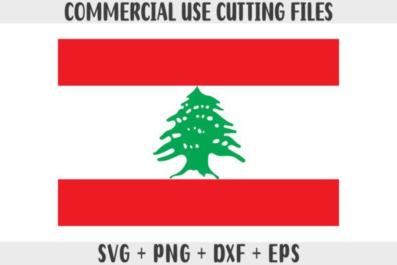 Lebanon Flag SVG Original Colors Graphics and Crafts