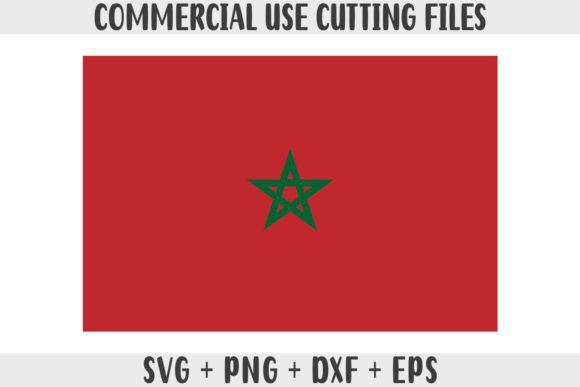 Morocco Flag SVG Original Colors Graphics