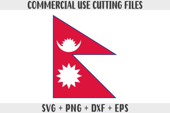 Nepal Flag SVG Original Colors Graphics