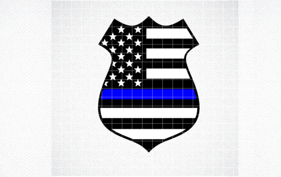 Police Badge SVG, American Flag Badge