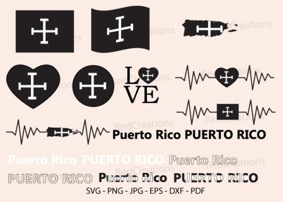 Puerto Rico Flag Bundle: Graphics & Crafts
