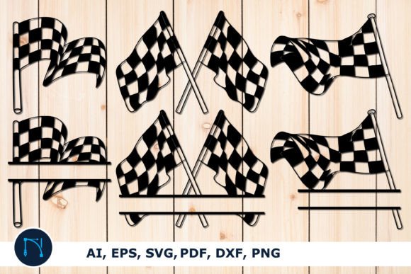 Racing Flag SVG Bundle for Graphics and Crafts
