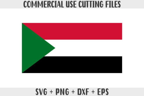 Sudan Flag SVG Original Colors Graphics