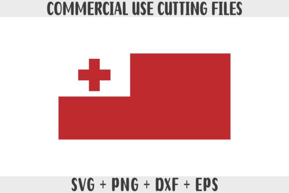 Tonga Flag SVG Original Colors Graphics