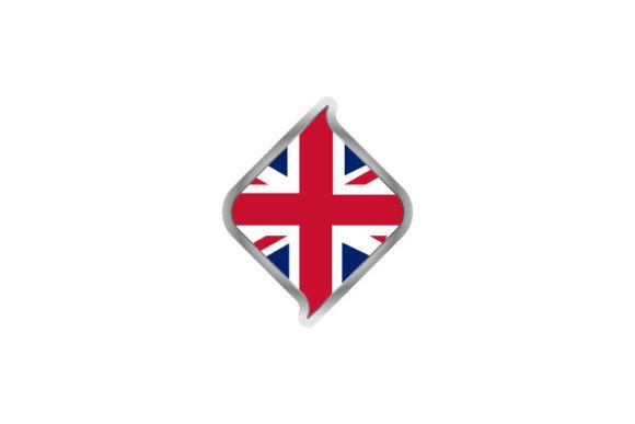 U.K. Flag Sticker Isolated Design: Graphics and Crafts for Branding