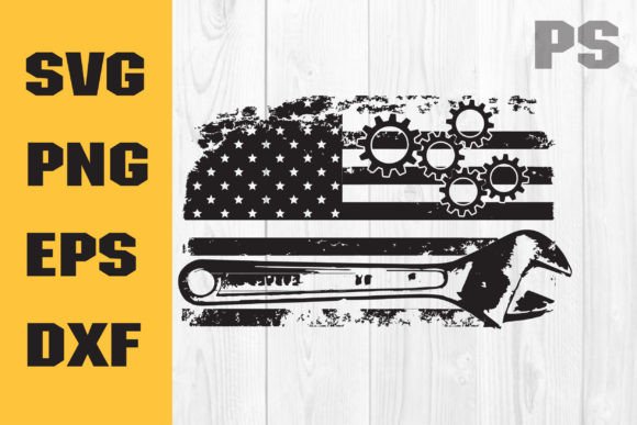 Us Mechanic Shirt Svg, Us Flag Svg Graphics
